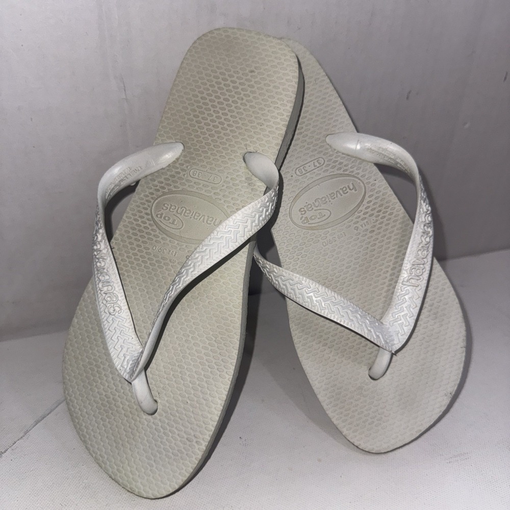 Havaianas Top White Classic Foam Outdoor Water Summer Thong Sandal Flip Flops 6